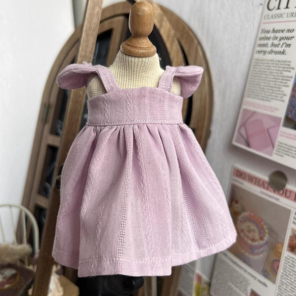 Mini Long Sleeveless Dresses Handmake Floral Print Skirt for 1/6 BJD 30cm Dolls