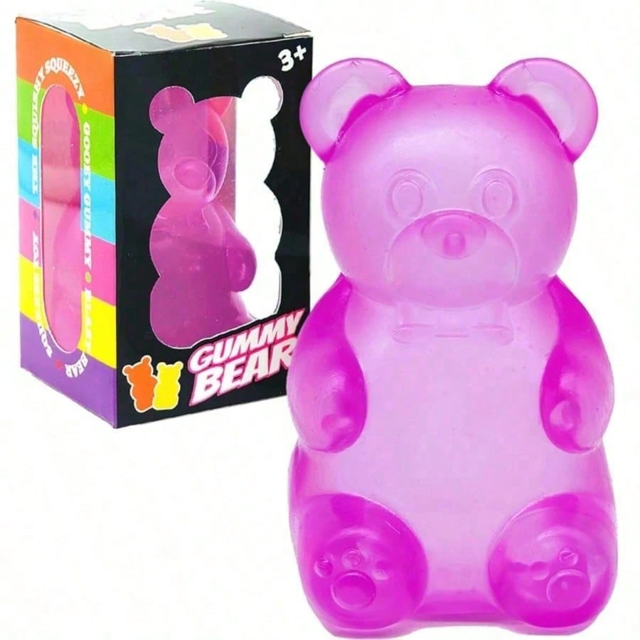Toys Kids Childrens Gummy Bear Toy, Sugar Filled Squishy for Stress Relief - High Density Squeeze Balls for S tudents Calming