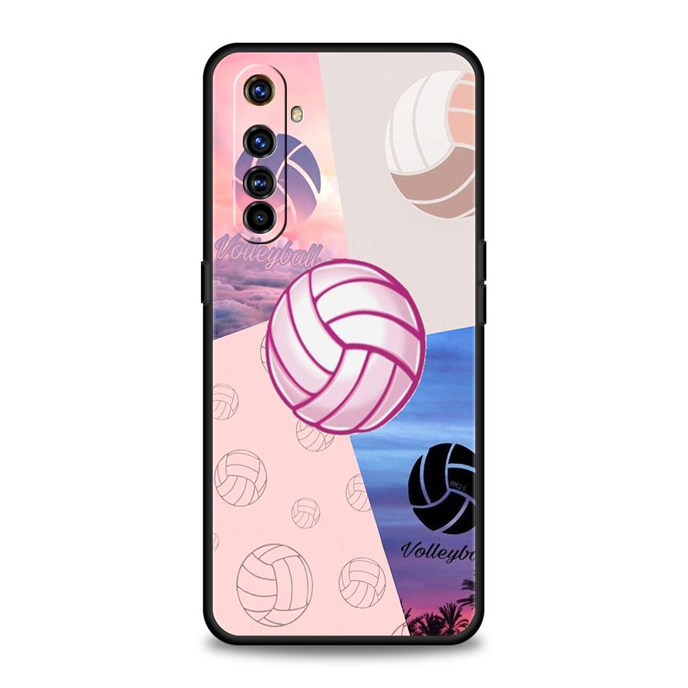 Volleyball Painted Soft TPU For Realme 9 10 11 12 13 C21 C25 C35 GT2 GT3 GT5 GT6 C63 C67 C55 C53 Pro 5G Shockproof Phone Case