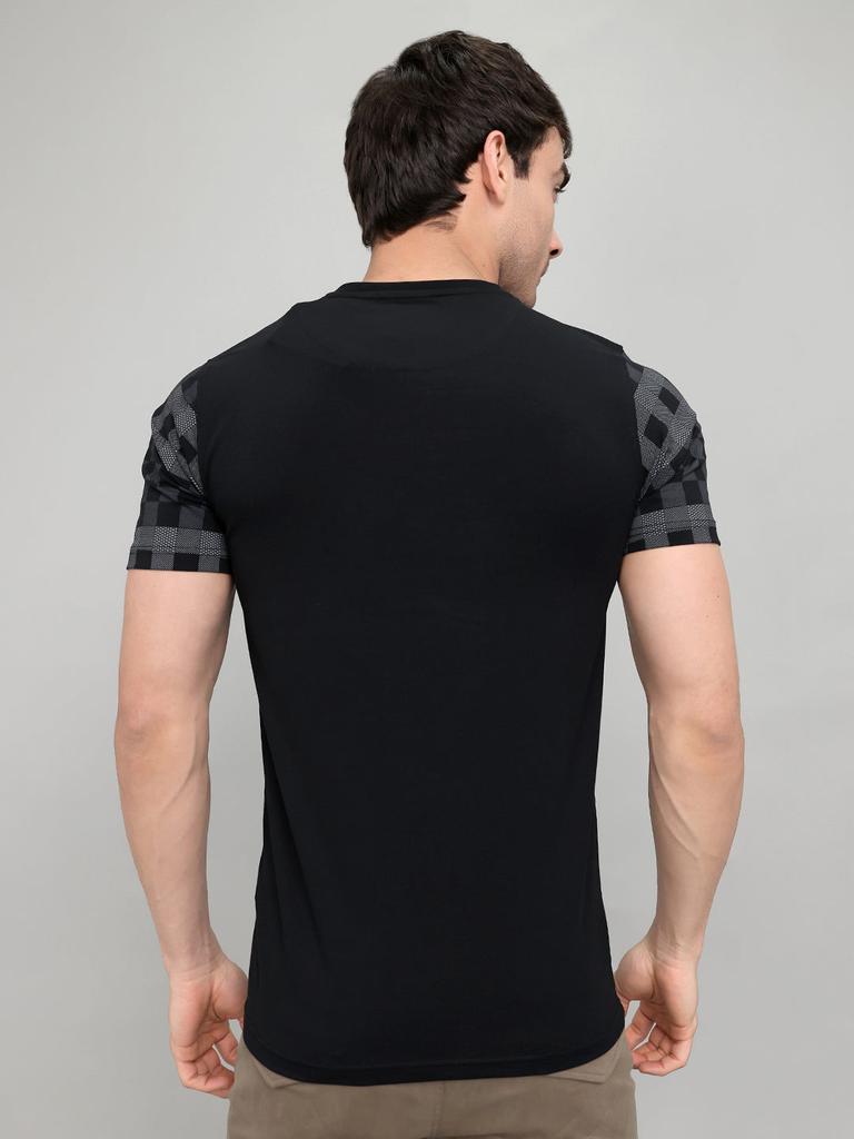 Monte Carlo Men Regular Fit Black Tshirt