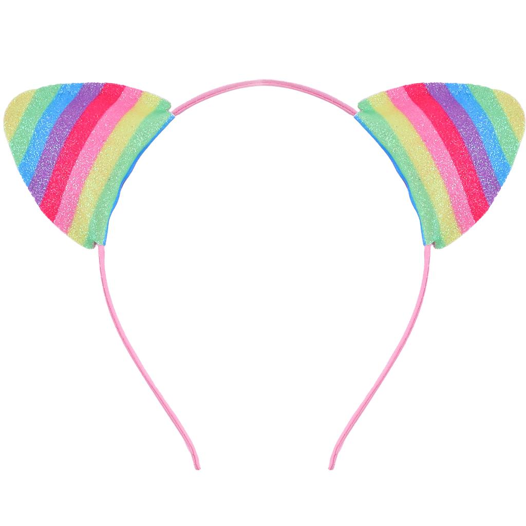 Party Delicate Glitter Cat Ear Headband Hair Band Hair Hoop for Women Girls for Party Celebration and Daily Wearing