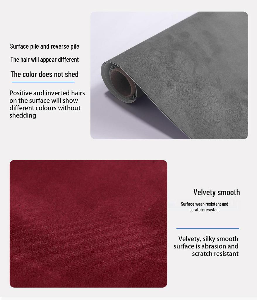 Self-adhesive Suede Leather for Home and Car Modification and Decoration