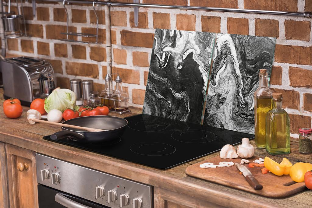 GLAS-KOCHFELD-SCHUTZPLATTE 75x52 MARMOR