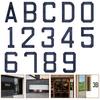 Solar Powered House Number Sign with LED Backlight Auto On/Off Waterproof LED Modern Address Plaque Outdoor Security Light for Home Garden Garage