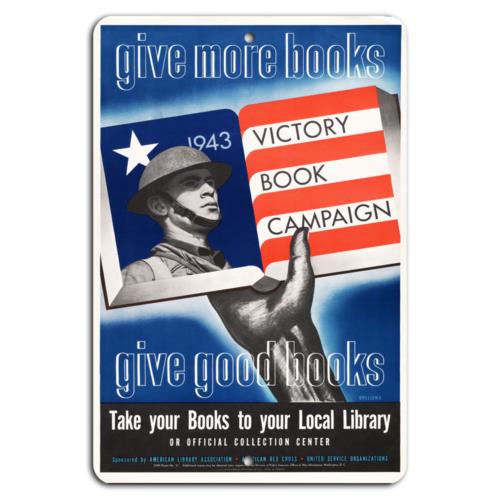 Join the  Victory Book Campaign Give More Give GoodAluminumtin sign 20x30cm（7.8x11.8inch）