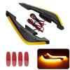 2Pcs Fixed Wind Wings With LED Light Adhesive Decoration Sticker Motorcycle Front Side Spoiler Winglets Aerodynamic Wing Set