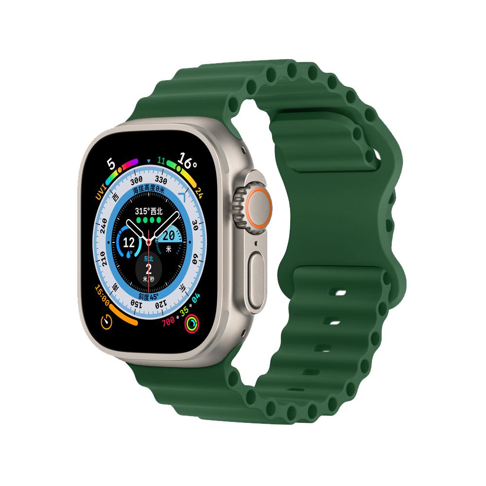 Ocean Silicone Strap For Apple Watch Ultra 2 49mm 45mm 41mm 44mm 40mm 42mm Breathable Bracelet For iWatch 9 8 7 6 5 4 3 SE Band