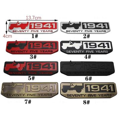 1 autocollant 1941 pour Wrangler Grand Cherokee Commander Compass, autocollants 75e anniversaire, emblème de carrosserie