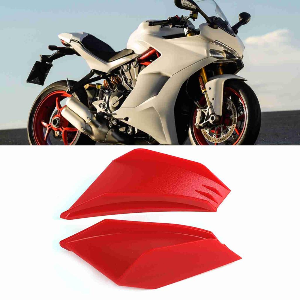 1 Pair   Motorcycle Winglet Aerodynamic Wing Kit Fit For   (Black)