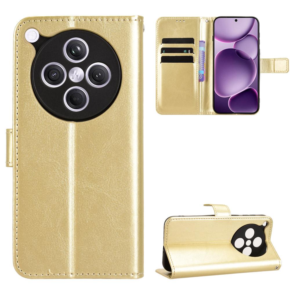 For Oppo Find X8s+ 5G PU Leather Case with Strap Crazy Horse Texture Phone Wallet Cover