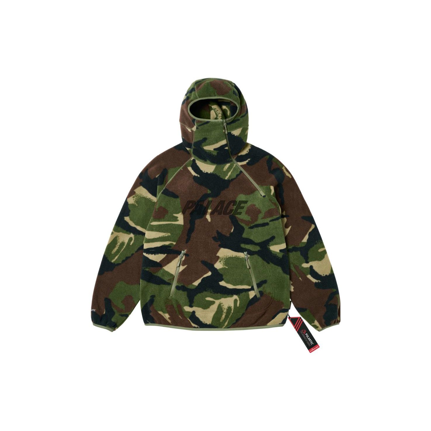 

Palace Polartec Ninja Hood Woodland DPM Топы унисекс, разноцветные P25CS148