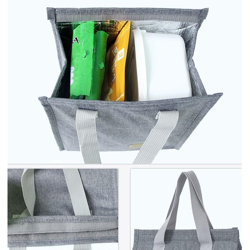 Obědová taška Bento Insulation Box Organizer Tote Vodotěsná Campingová přenosná velká plátěná úložná taška