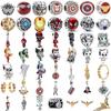 925 Silver Diy Bead Charm Fit Pendant Hero Man Bracelet Movie Anime Character Spider Trinkets