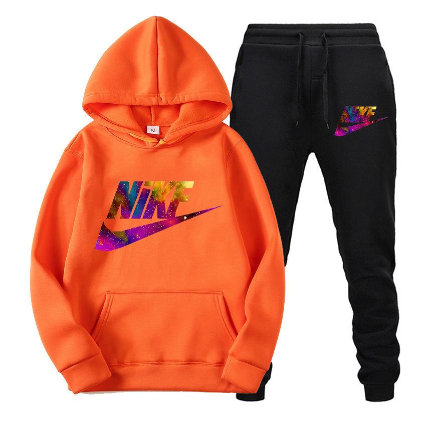 

Women s European & American Street Style Hoodie Sweatshirt Set - Casual Two-Piece Pullover for Outdoor Sportswear M