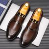 Luxury Brand Casual Shoes Fashion Comfy Slip on Metal Buckle Loafers Handmade Walking Business Leather Shoes Driving Mocassin