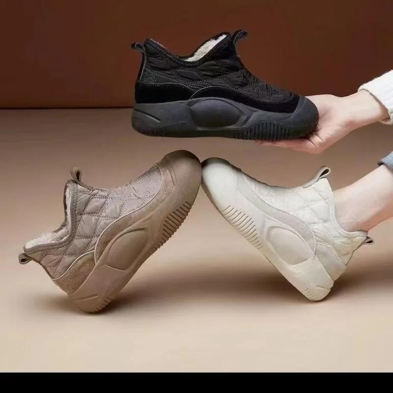 Повседневные удобные туфли из хлопка на толстой подошве — фото 4