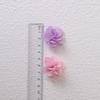 Handmade Chiffon Camellia Flower Earrings - 3cm Fabric Accessories