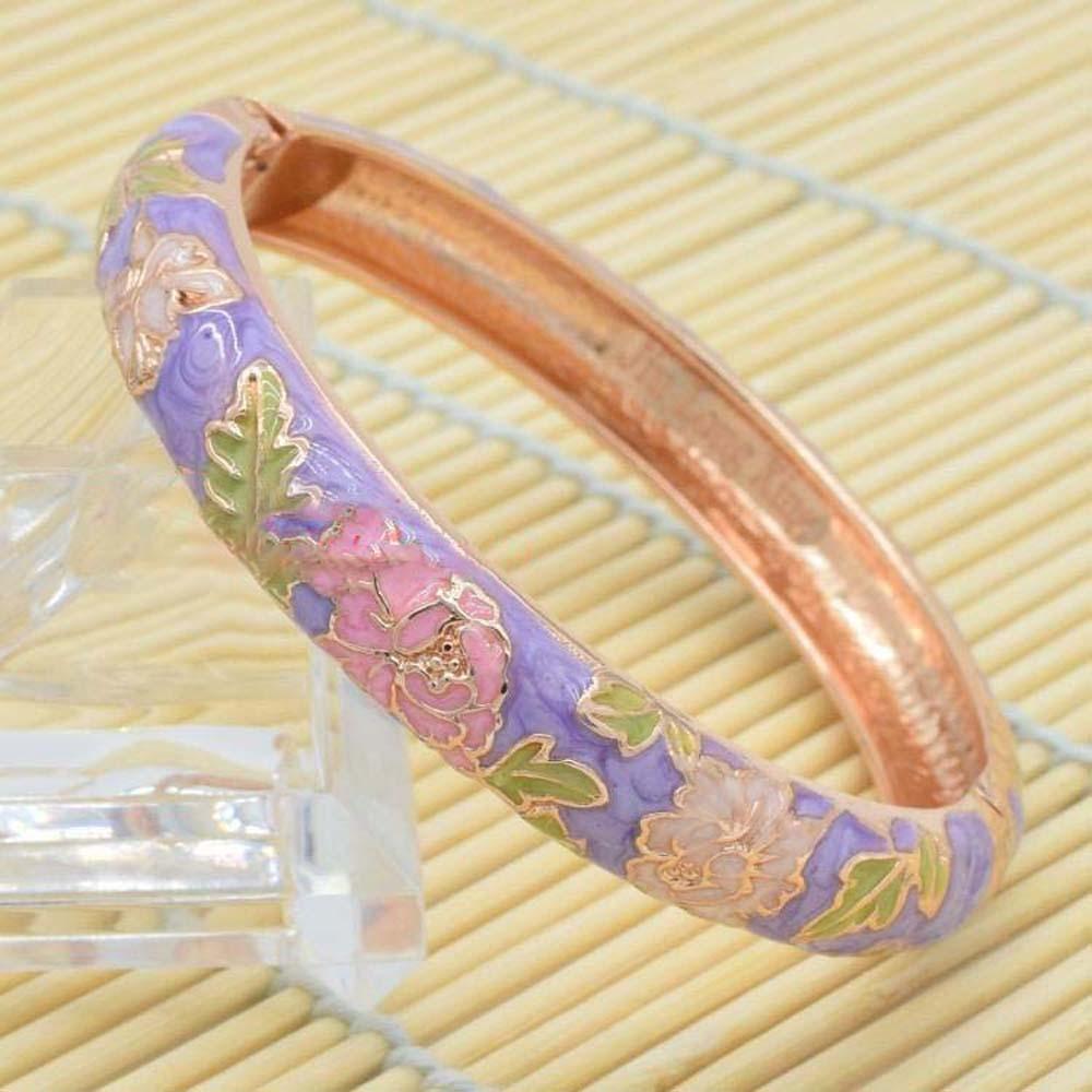Hanfu Accessories Vintage Cloisonne Bangle Traditional Women's Wrist Jewelry  Daily