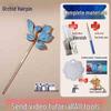 Mi Ling Imitation Cloisonné Enamel Orchid Hairpin DIY Kit