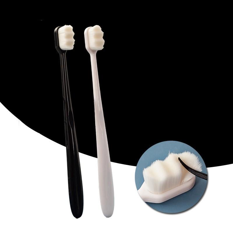 Ultra Soft Bristle Toothbrush With Wavy Head Design Gentle Oral Care PP Handle White Or Black