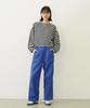 Milkfed Casual Tuck Stripe Long Sleeve Top in White Women's
