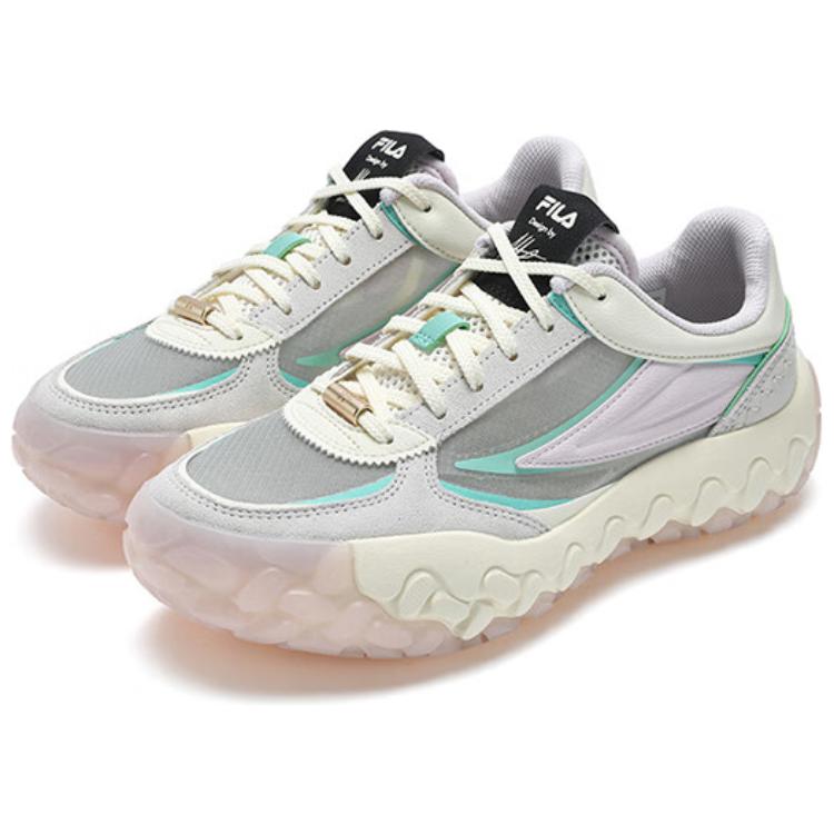 FILA Gara 2 Comfortable Versatile Durable Low-Top Casual Running Shoes Women sneaker White Fog-Gray Pink F12W433201FSN