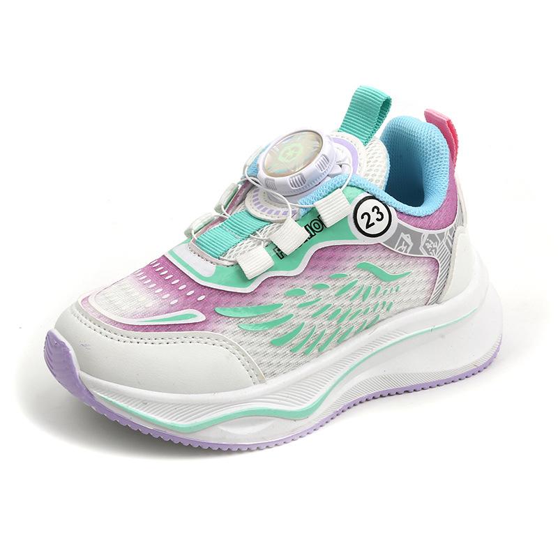 Kinder Sneakers Jungen Mädchen Freizeitschuhe Drehknöpfe Laufschuhe Weiche Sohlen Baby Mesh Schuhe Singles