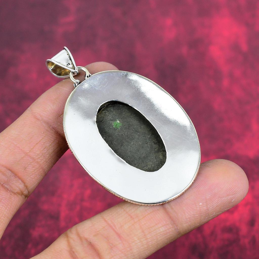 Golden Pyarite 925 Solid Sterling Silver Pendant, Handmade Gemstone Pendant Jewelry, Gifts For Wife Brand New Pendant