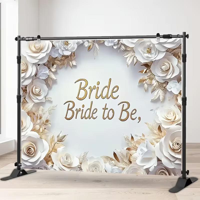 

2D Flat Printing Bride to Be Background Cloth for Bridal Events & Photoshoots 47.2x31.5inch/120*80cm