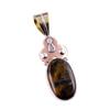 Natural Pietersite Gemstone 925 Solid Sterling Silver TwoTone Pendant 1.75" L3g10