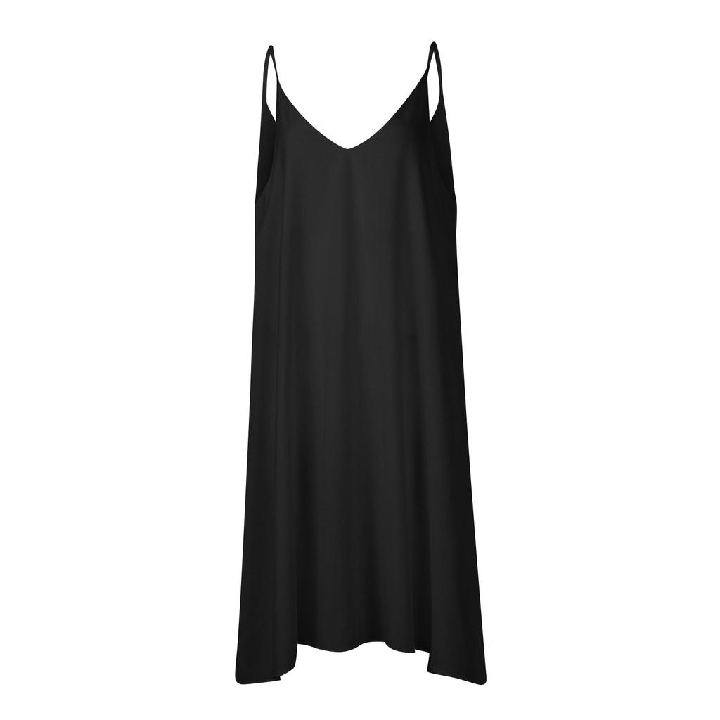 Fashionable Women's Chiffon Suspender  V-neck Swing Dress
