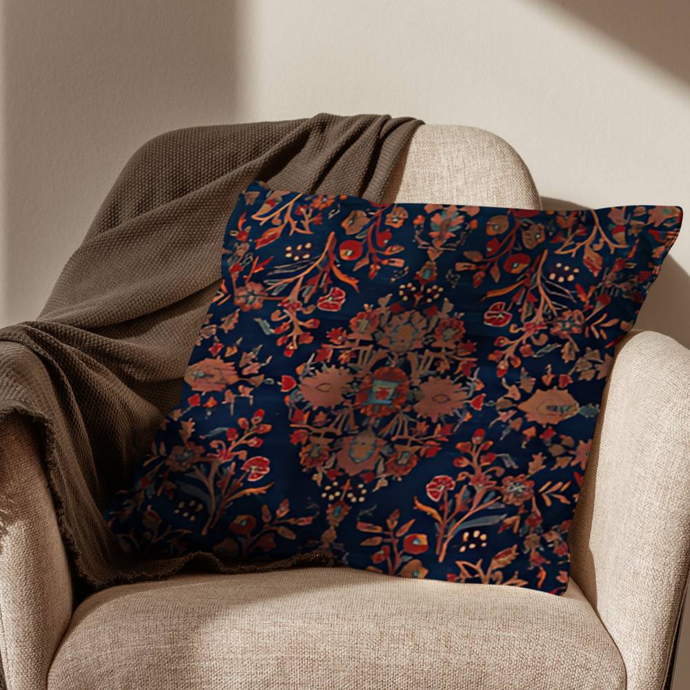 Persian Rug Iranian Carpet Pillow Case Square DoubleSided Printing Short Plush Sofa Cushion Cover Bedroom Bedside Pillow