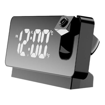 Projection Alarm Clock 360 Degree Flexible Adjust Creative LED Mirror Digital Clock with Temperature Display Power Off