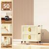 40-60cm Wide Transparent Foldable Double Door Floor Storage Cabinet with Multiple Layers