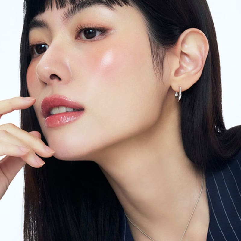 Tirr Lirr Free Line Silver Earrings TEESVW06710M