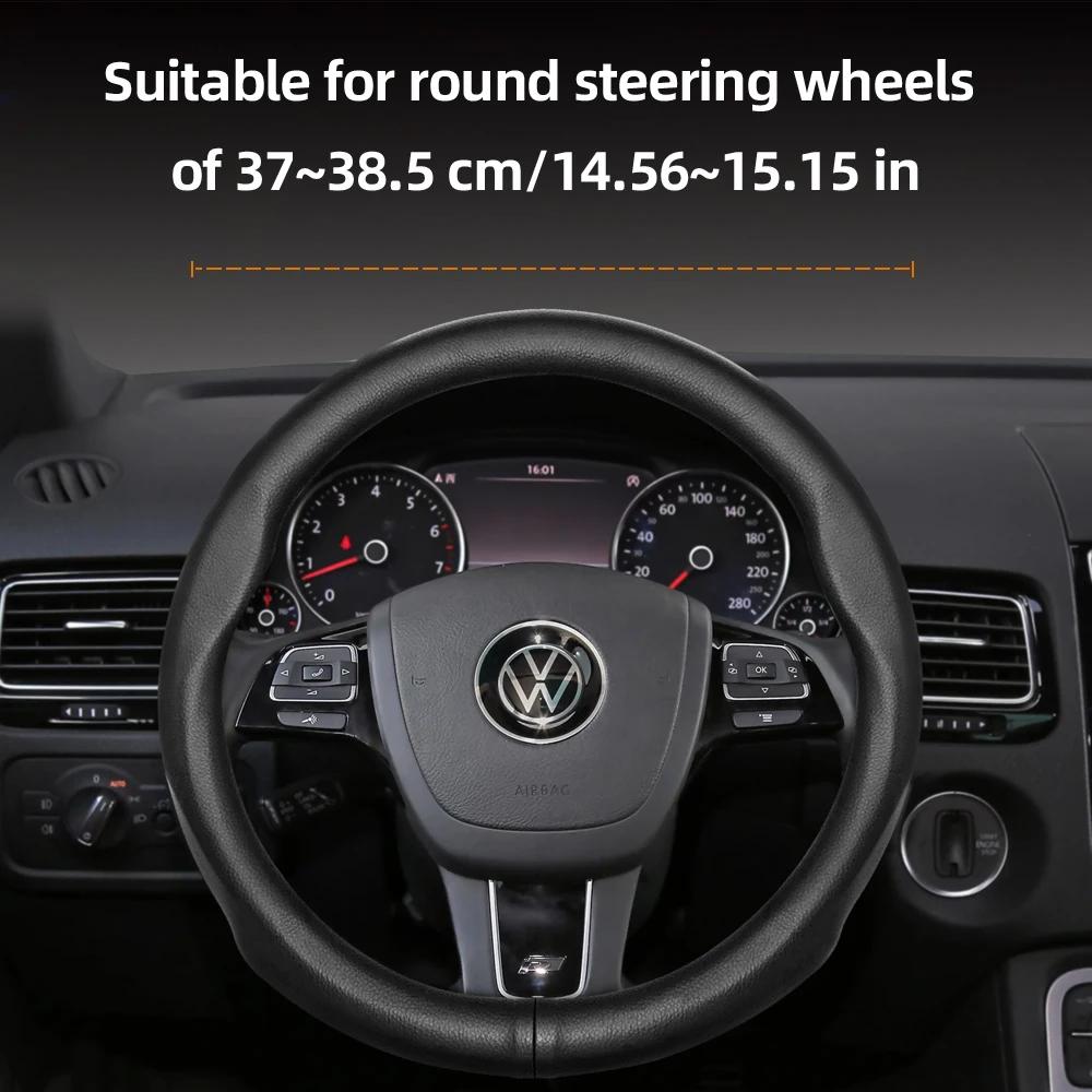 Für Volkswagen Runde D-förmige Lenkradabdeckung VW Polo Golf 4 5 6 7 Up Gol Passat B8 B7 CC Touran Tiguan T-Roc Touareg ID3