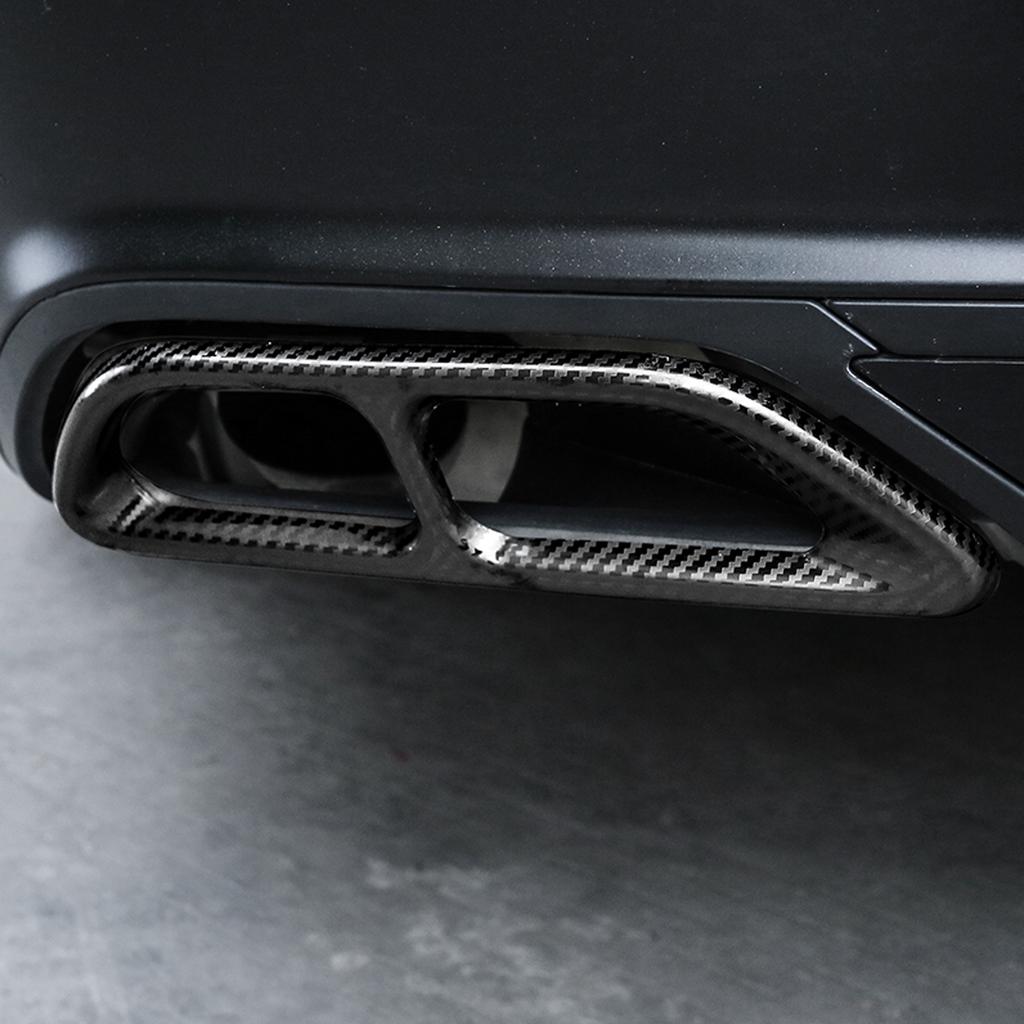 2pcs Carbon Fiber Style Left Right Rear Cylinder Exhaust Tail Pipe Cover Trim For Honda Accord 10th Gen 2018 2019 2020 2021 2022