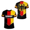 Tričko s německou vlajkou pro muže Móda Vzor státního znaku Nadměrná trička Neformální Trička s krátkým rukávem Trička s krátkým rukávem