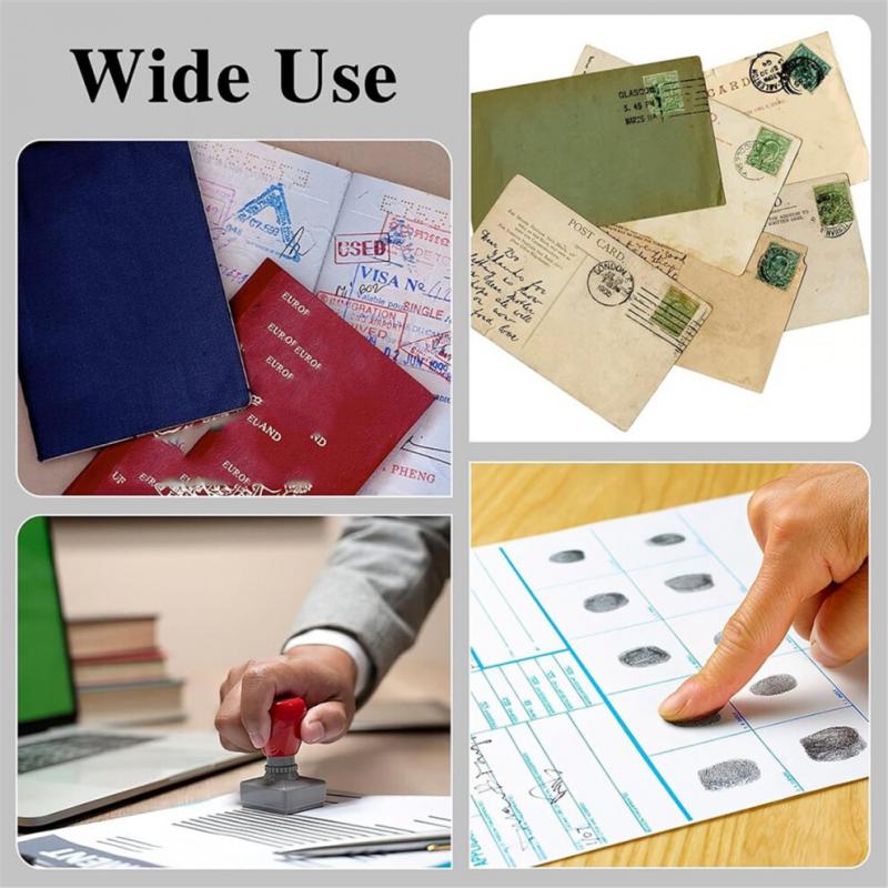 Tampont de haute qualité avec encre noire, 4 x 2,5 pouces – idéal pour le bureau et les loisirs créatifs, compatible avec tous les types de tampons