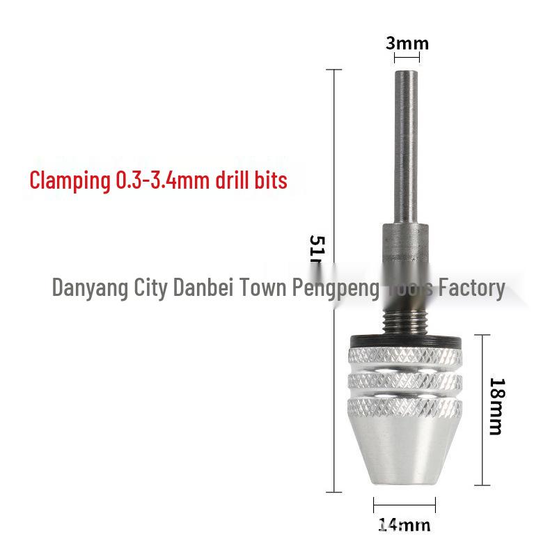 Mandrin hexagonal cu trei bacuri 0.3-8.0mm Convertor mini pentru burghiu pentru polizor electric