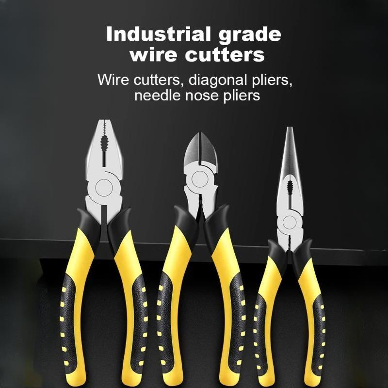Universal Wire Citter Diagonal Fliers Crimping Folding Needle Nose Folders Multifunonal Hardware Hand Tools Sharp Wire Pliers with Large Openings