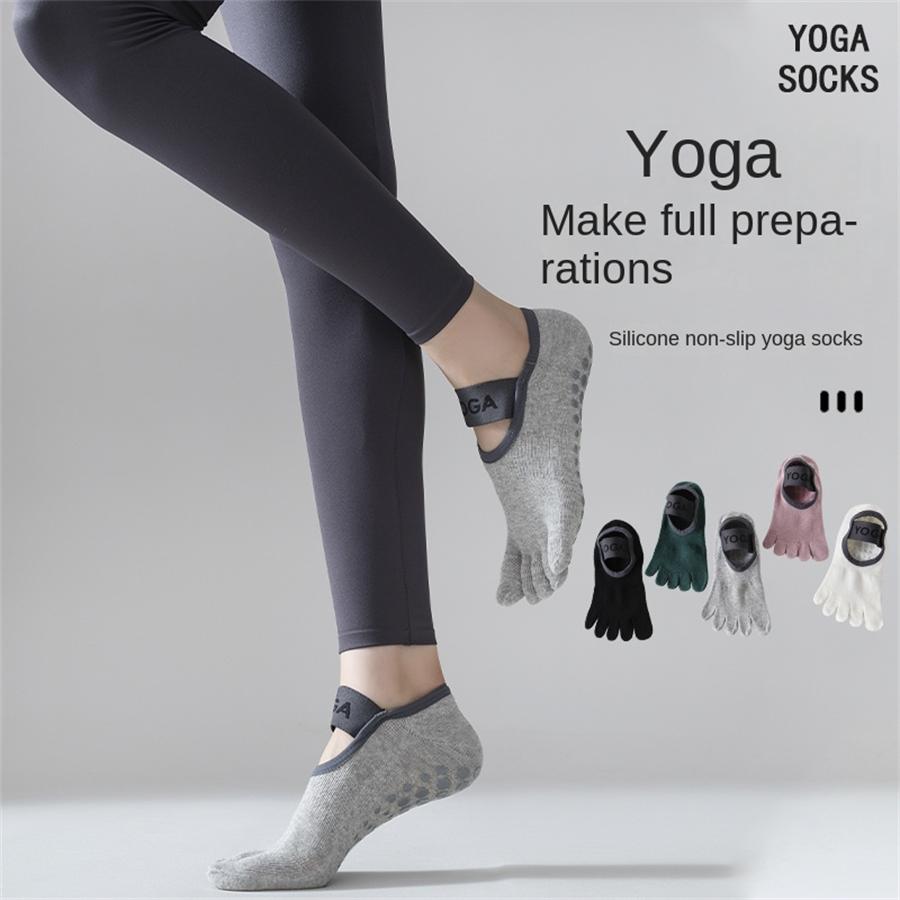 1 Pair of Women's Five Finger Socks Professional Anti Slip Cotton Absorbs Sweat Yoga Socks Pilates Fitness Socks