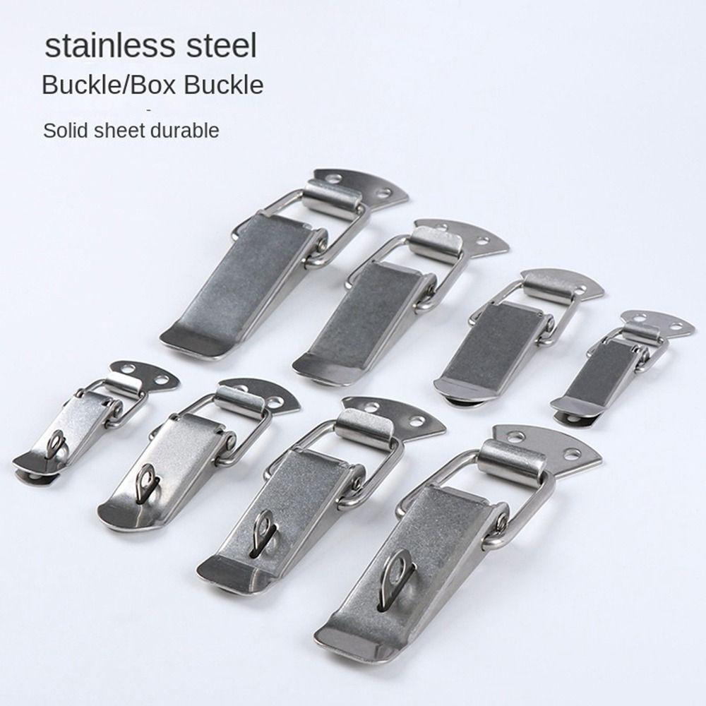

Stainless Steel Spring Clasp Buckle Burglar-proof Duck Billed Buckles Cabinet Boxes Style 2