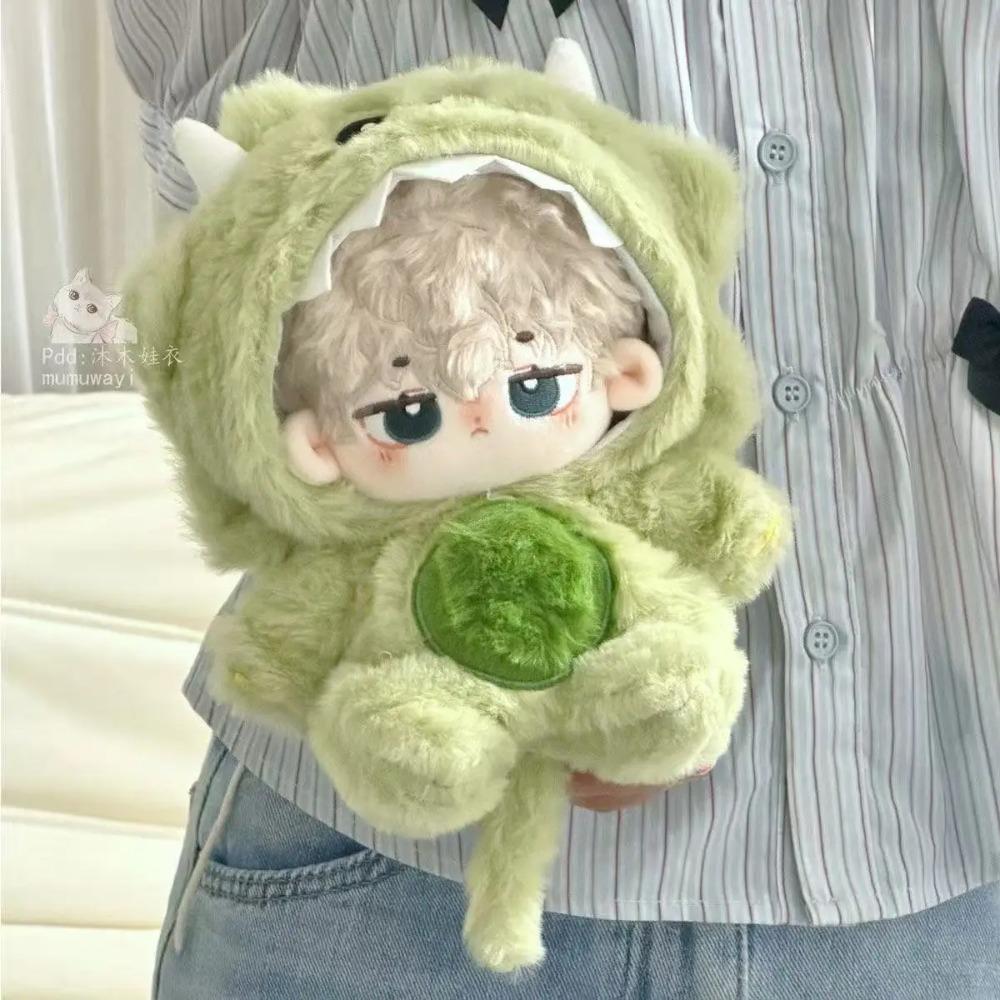 20cm Plush Doll Clothes – New Animal Series Fluffy Bunny Hooded Jumpsuit Cute Winter Outfit for Doll, Kawaii Gift, Collector Acc