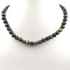 8mm Natural Black Tiger Eye Gemstone Round Beads Necklace 17-20" Handmade Choker For Anniversary Gift 8BN-8