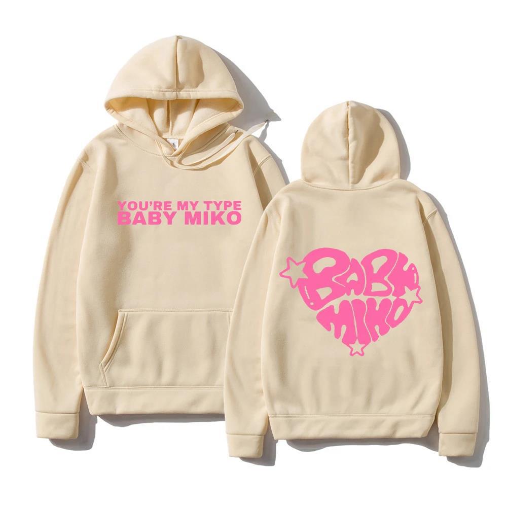 Junger Miko Xoxo Tour Hoodie Lustige Mode Herren Damen Sweatshirt Hip Hop Lässig Herbst Winter Fleece Streetwear Sudaderas