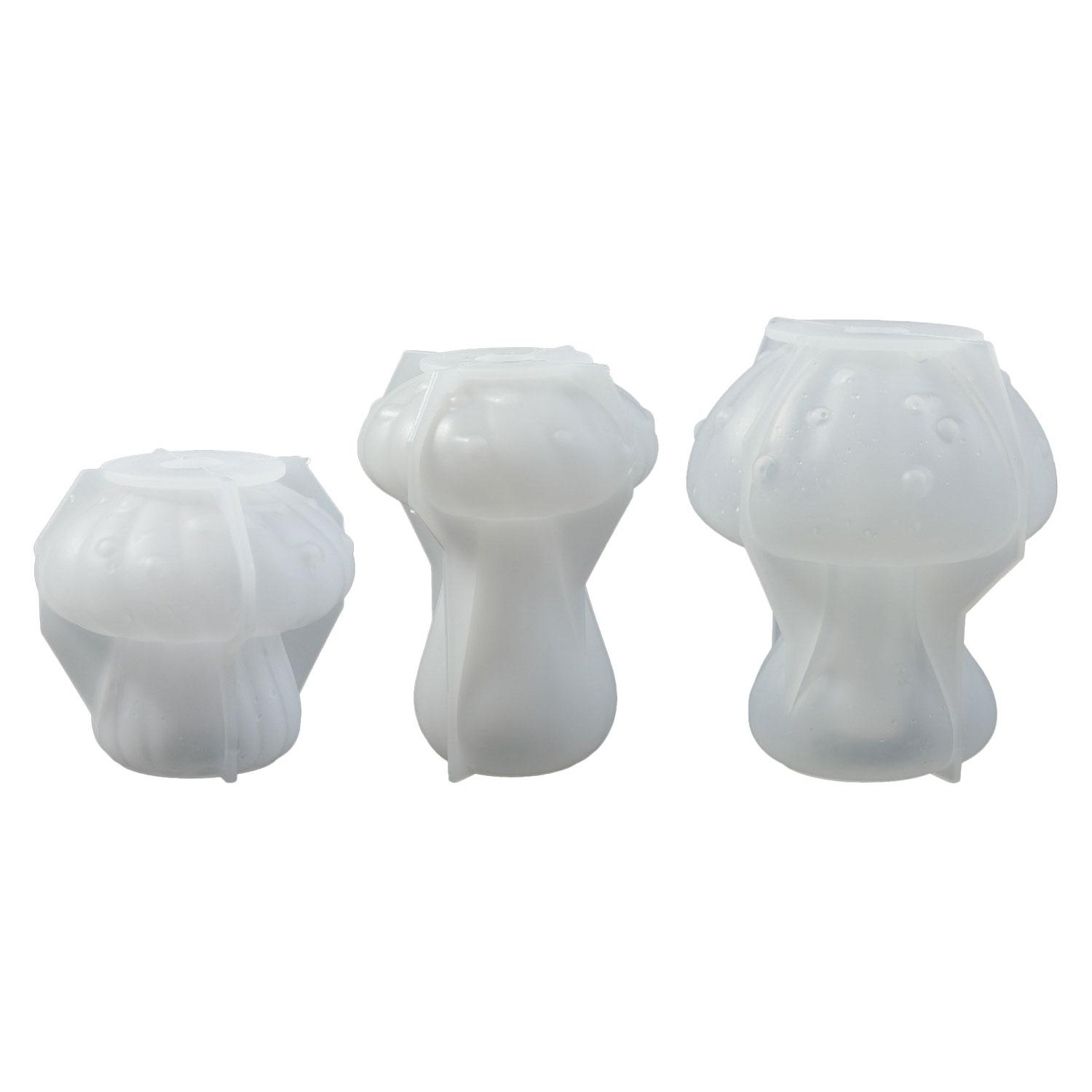 

Многоцелевой прочный силиконовый подсвечник в форме гриба, набор портативных форм для резиновых гипсовых поделок разных размеров A