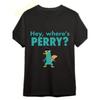 European Sizes Men'S Funny Graphic T-Shirt -Retro Cartoon Perry Design Casual Round Neck Tee for Halloween & Christmas Gifts, Family Outfits