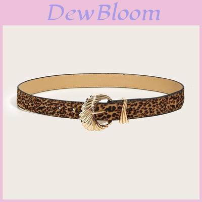 Tiger Print Womens Fashion Leather Belt With Faux Pu Material And Gold Buckle For Casual Wear