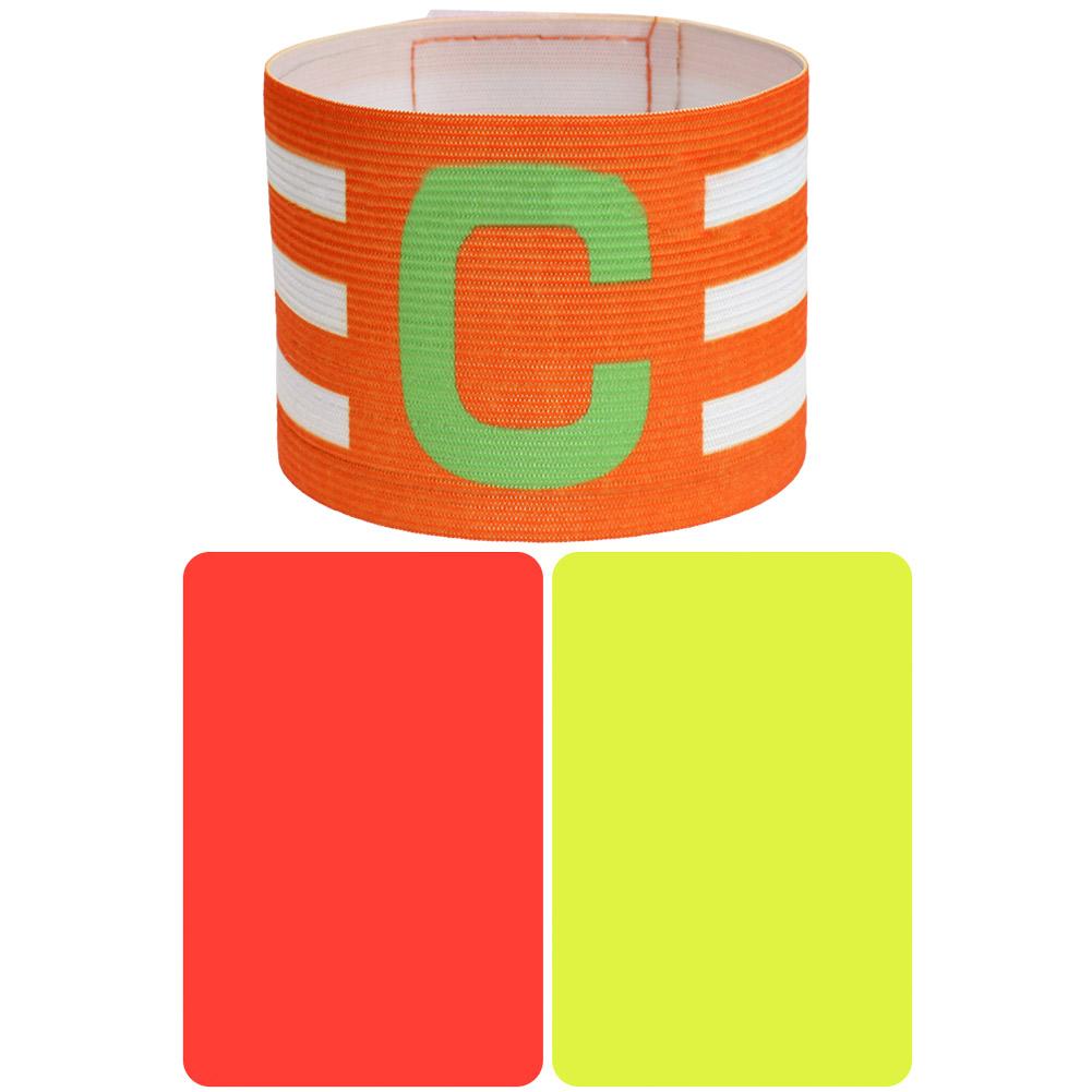 Soccer Captain Armband with Referee Cards Football Elastic Captain Armband Soccer Elastic Captain Arm Band Sports Accessories